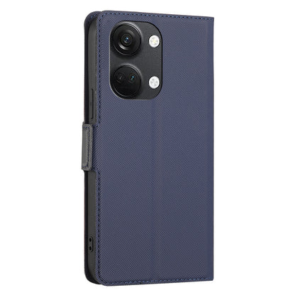 For OnePlus Nord 3 5G / Ace 2V 5G Super Thin Twill Texture Phone Cover Card Holder Stand Anti-Scratch TPU+PU Leather Case