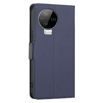 Twill Texture Phone Shell for Infinix Note 12 (2023) 4G / Note 12 Pro 4G , Card Holder Stand Anti-Scratch PU Leather Case