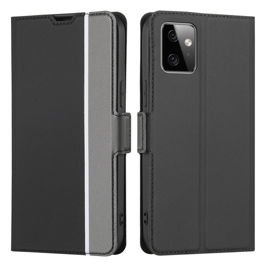 For Motorola Moto G Power 5G Anti-Scratch Twill Texture Phone Cover Card Holder Stand PU Leather Case