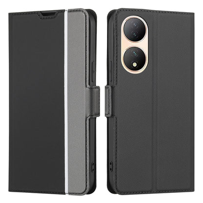 For vivo Y100 5G Twill Texture TPU+PU Leather Phone Cover Card Holder Stand Anti-Scratch Phone Case