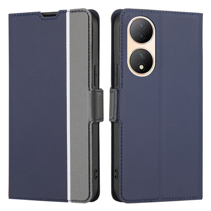 For vivo Y100 5G Twill Texture TPU+PU Leather Phone Cover Card Holder Stand Anti-Scratch Phone Case