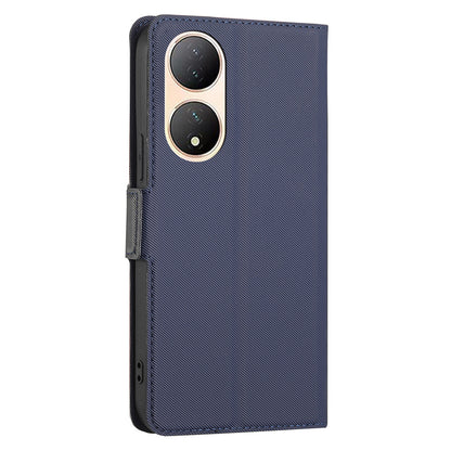 For vivo Y100 5G Twill Texture TPU+PU Leather Phone Cover Card Holder Stand Anti-Scratch Phone Case