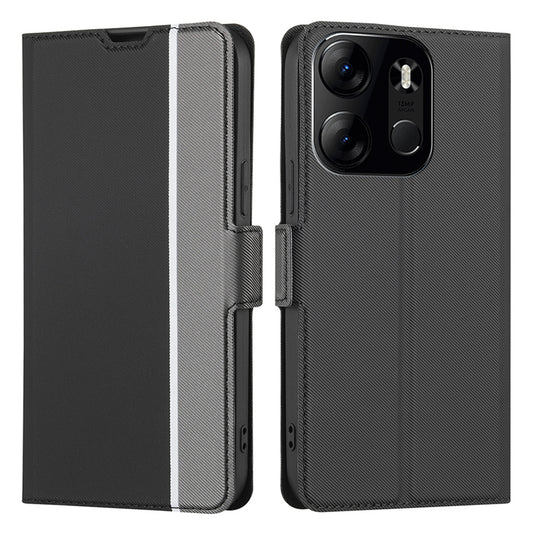 Phone Cover for Tecno Spark Go 2023 4G , Card Holder Stand Anti-Scratch Twill Texture PU Leather Case