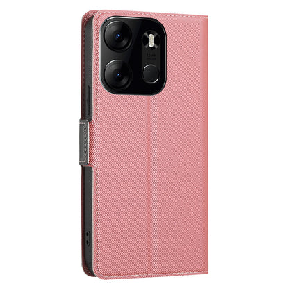 Phone Cover for Tecno Spark Go 2023 4G , Card Holder Stand Anti-Scratch Twill Texture PU Leather Case