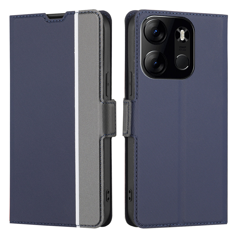 Phone Cover for Tecno Spark Go 2023 4G , Card Holder Stand Anti-Scratch Twill Texture PU Leather Case