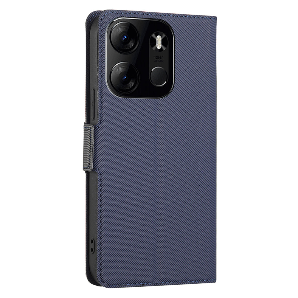 Phone Cover for Tecno Spark Go 2023 4G , Card Holder Stand Anti-Scratch Twill Texture PU Leather Case