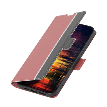 Twill Texture Phone Case for Tecno Pop 6 Pro 4G , Card Holder Stand TPU+PU Leather Cover Shell
