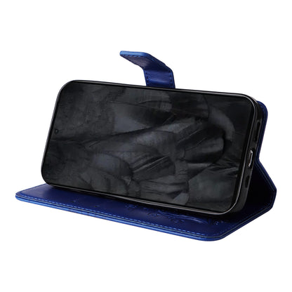 KT Imprinting Flower Series-2 For Google Pixel 8 Pro PU Leather Wallet Case Butterfly Flower Imprinted Stand Phone Cover