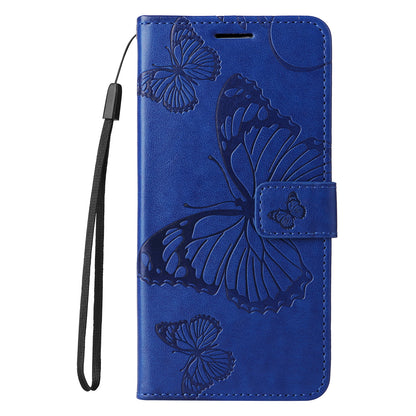 KT Imprinting Flower Series-2 For Google Pixel 8 Pro PU Leather Wallet Case Butterfly Flower Imprinted Stand Phone Cover