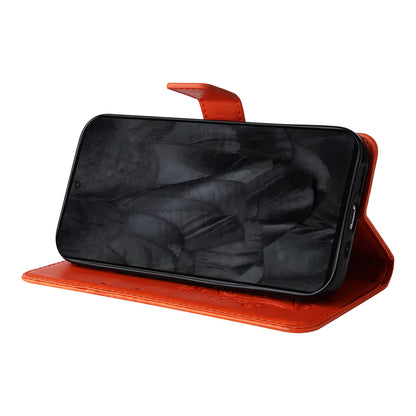 KT Imprinting Flower Series-2 For Google Pixel 8 Pro PU Leather Wallet Case Butterfly Flower Imprinted Stand Phone Cover