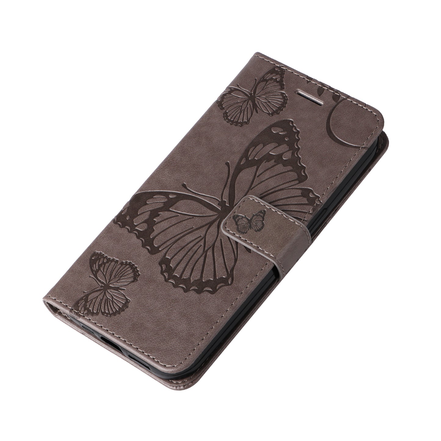 KT Imprinting Flower Series-2 For Google Pixel 8 Pro PU Leather Wallet Case Butterfly Flower Imprinted Stand Phone Cover