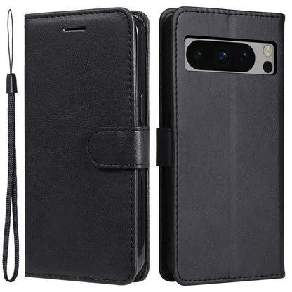 KT Leather Series-2 For Google Pixel 8 Pro PU Leather Case Stand Solid Color Wallet Phone Cover
