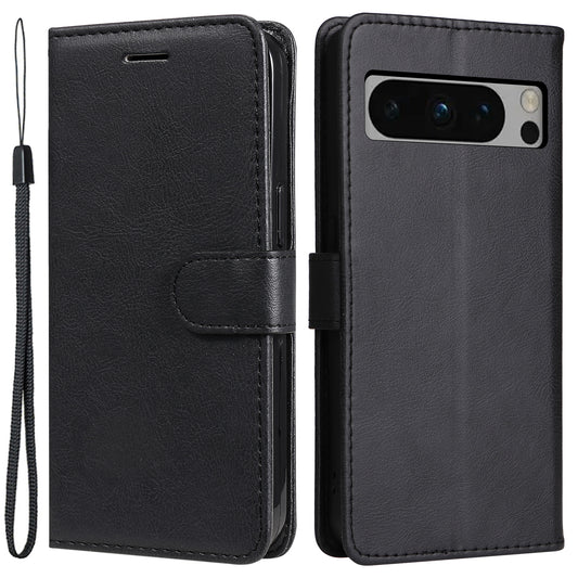 KT Leather Series-2 For Google Pixel 8 Pro PU Leather Case Stand Solid Color Wallet Phone Cover