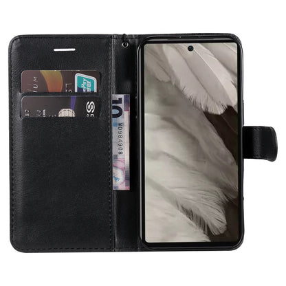KT Leather Series-2 For Google Pixel 8 Pro PU Leather Case Stand Solid Color Wallet Phone Cover