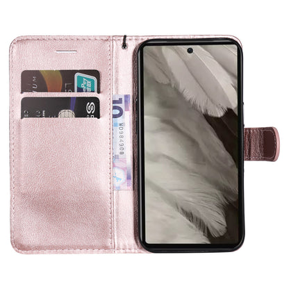 KT Leather Series-2 For Google Pixel 8 Pro PU Leather Case Stand Solid Color Wallet Phone Cover