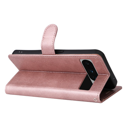 KT Leather Series-2 For Google Pixel 8 Pro PU Leather Case Stand Solid Color Wallet Phone Cover