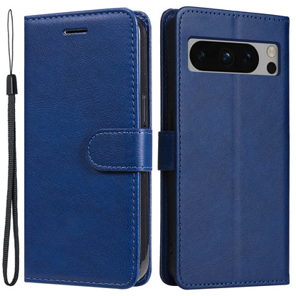 KT Leather Series-2 For Google Pixel 8 Pro PU Leather Case Stand Solid Color Wallet Phone Cover