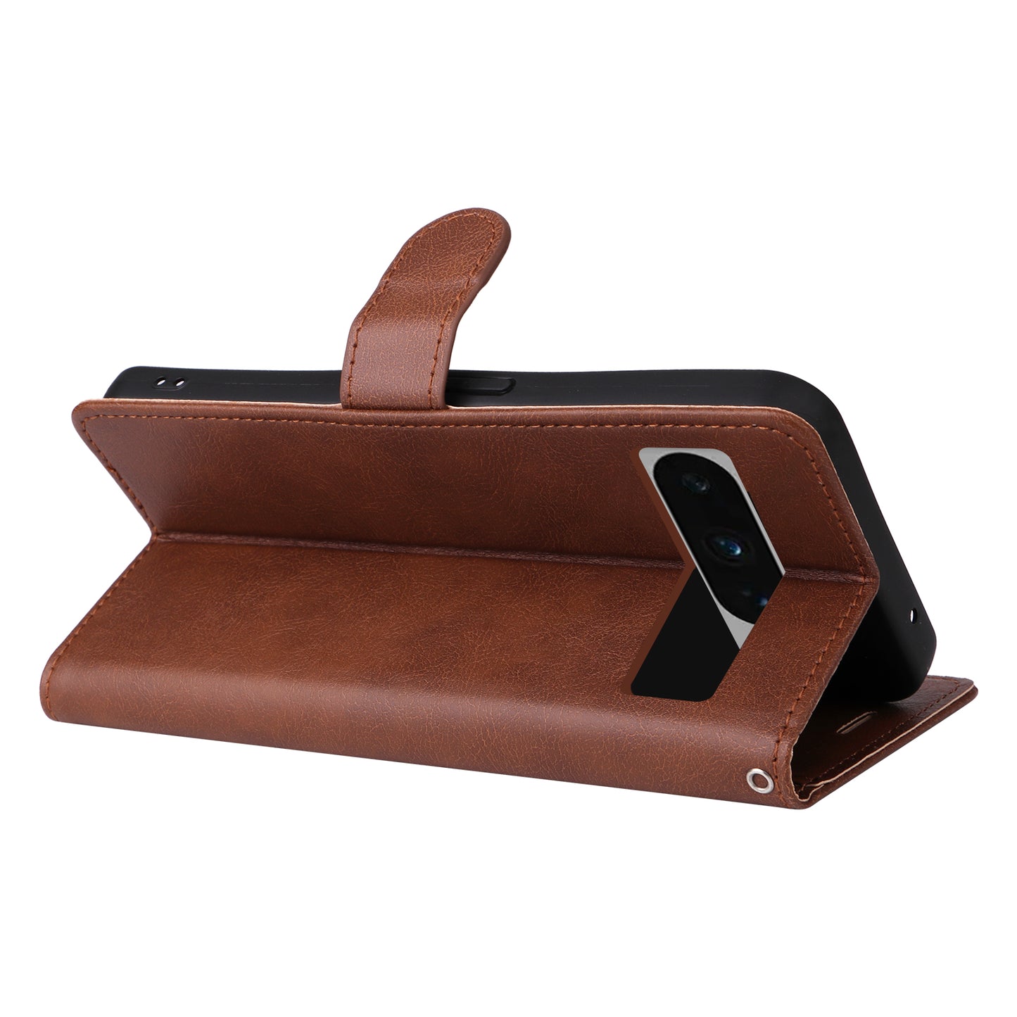 KT Leather Series-2 For Google Pixel 8 Pro PU Leather Case Stand Solid Color Wallet Phone Cover