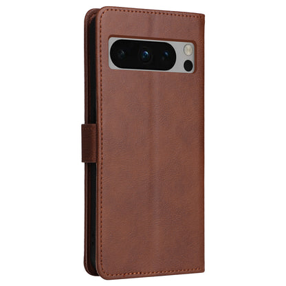 KT Leather Series-2 For Google Pixel 8 Pro PU Leather Case Stand Solid Color Wallet Phone Cover