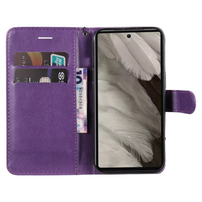 KT Leather Series-2 For Google Pixel 8 Pro PU Leather Case Stand Solid Color Wallet Phone Cover