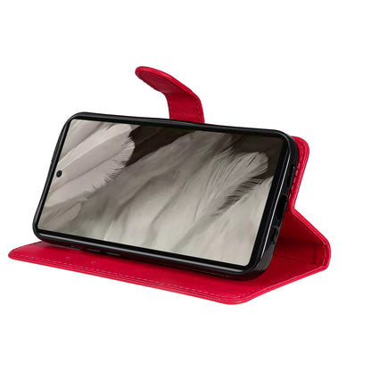 KT Leather Series-2 For Google Pixel 8 Pro PU Leather Case Stand Solid Color Wallet Phone Cover