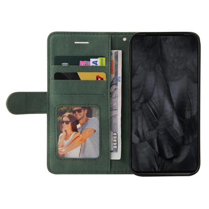 KT Leather Series-1 For Google Pixel 8 Pro Flip Stand Protective Case Dual-color Splicing Leather Wallet Phone Cover