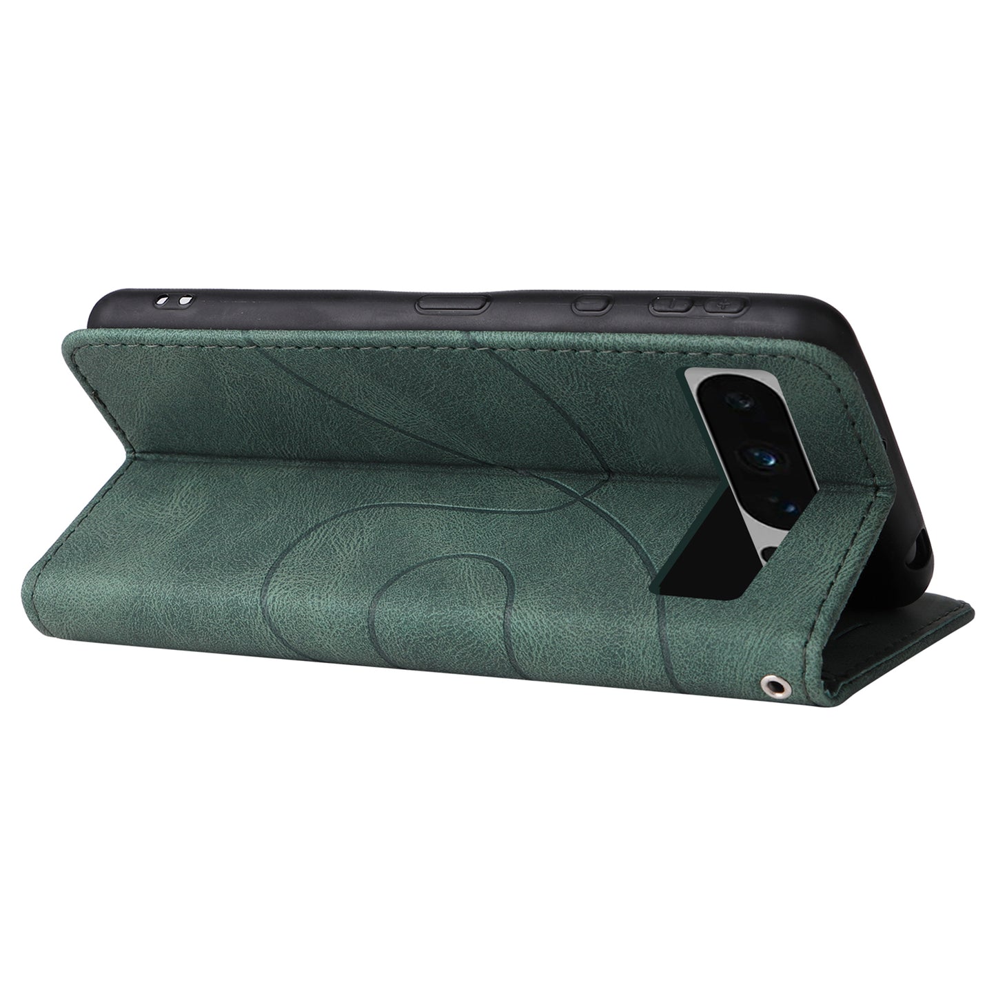 KT Leather Series-1 For Google Pixel 8 Pro Flip Stand Protective Case Dual-color Splicing Leather Wallet Phone Cover