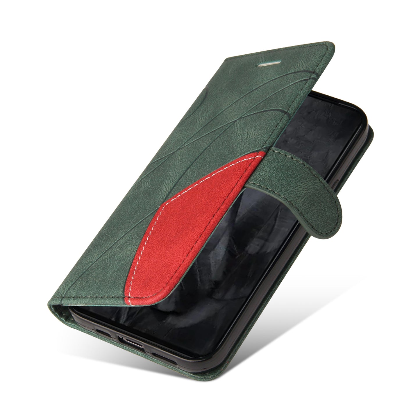 KT Leather Series-1 For Google Pixel 8 Pro Flip Stand Protective Case Dual-color Splicing Leather Wallet Phone Cover