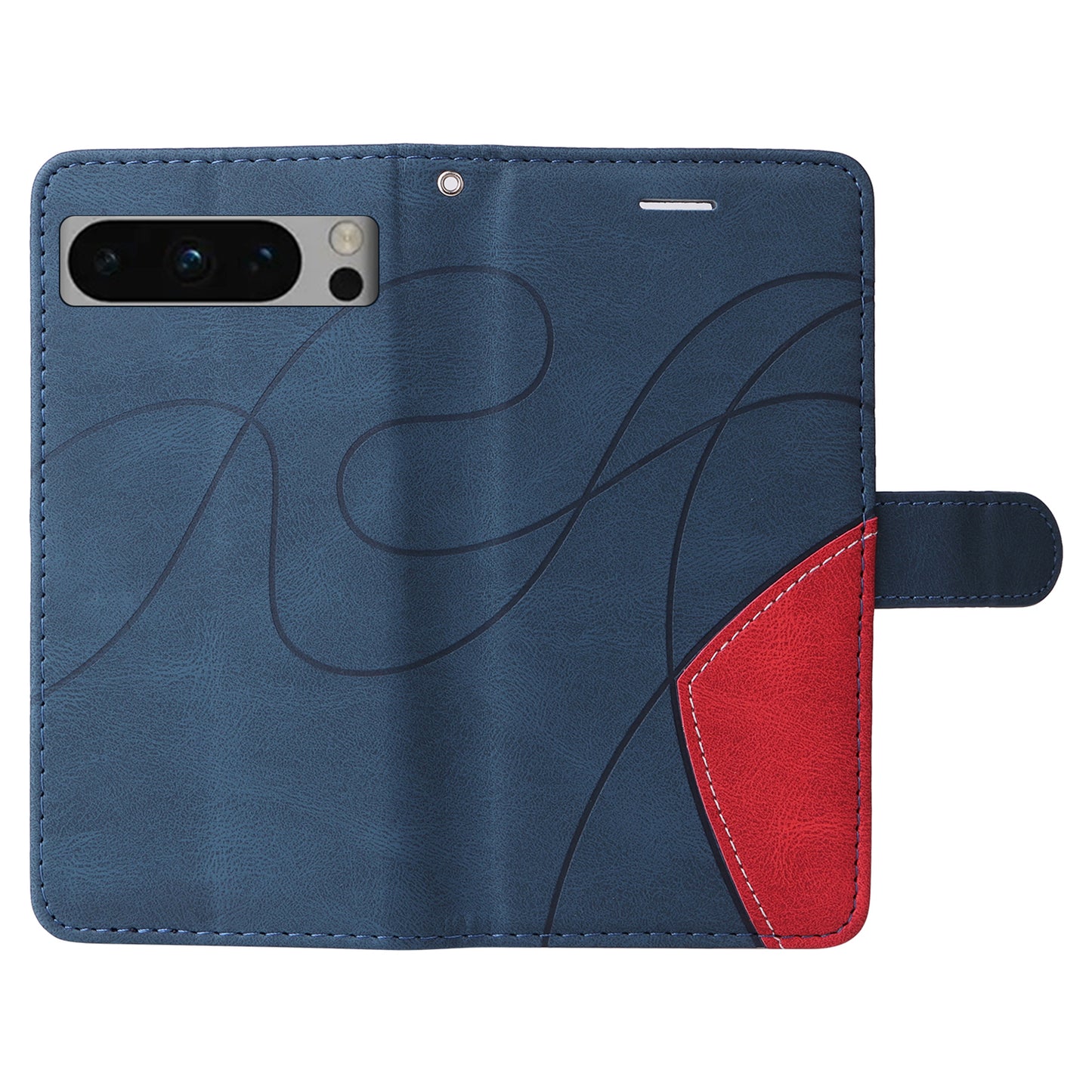 KT Leather Series-1 For Google Pixel 8 Pro Flip Stand Protective Case Dual-color Splicing Leather Wallet Phone Cover