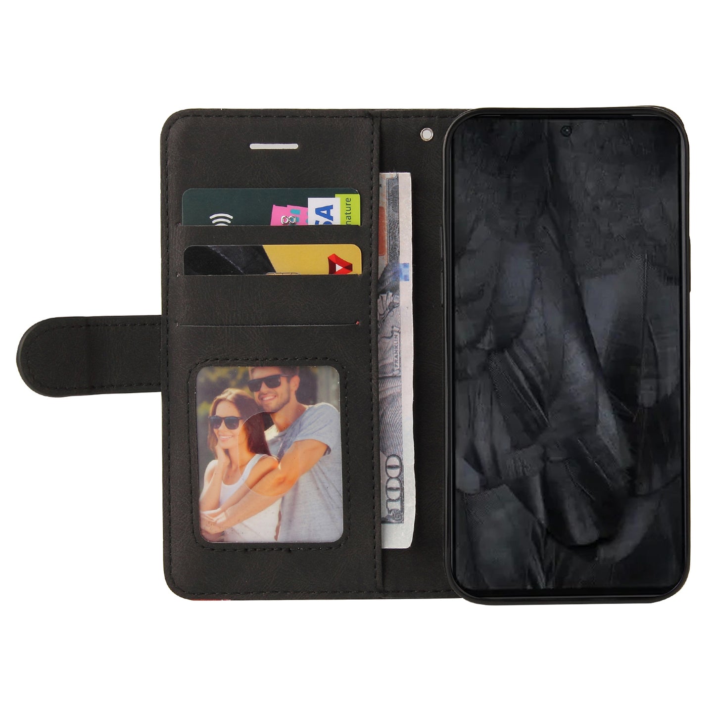 KT Leather Series-1 For Google Pixel 8 Pro Flip Stand Protective Case Dual-color Splicing Leather Wallet Phone Cover