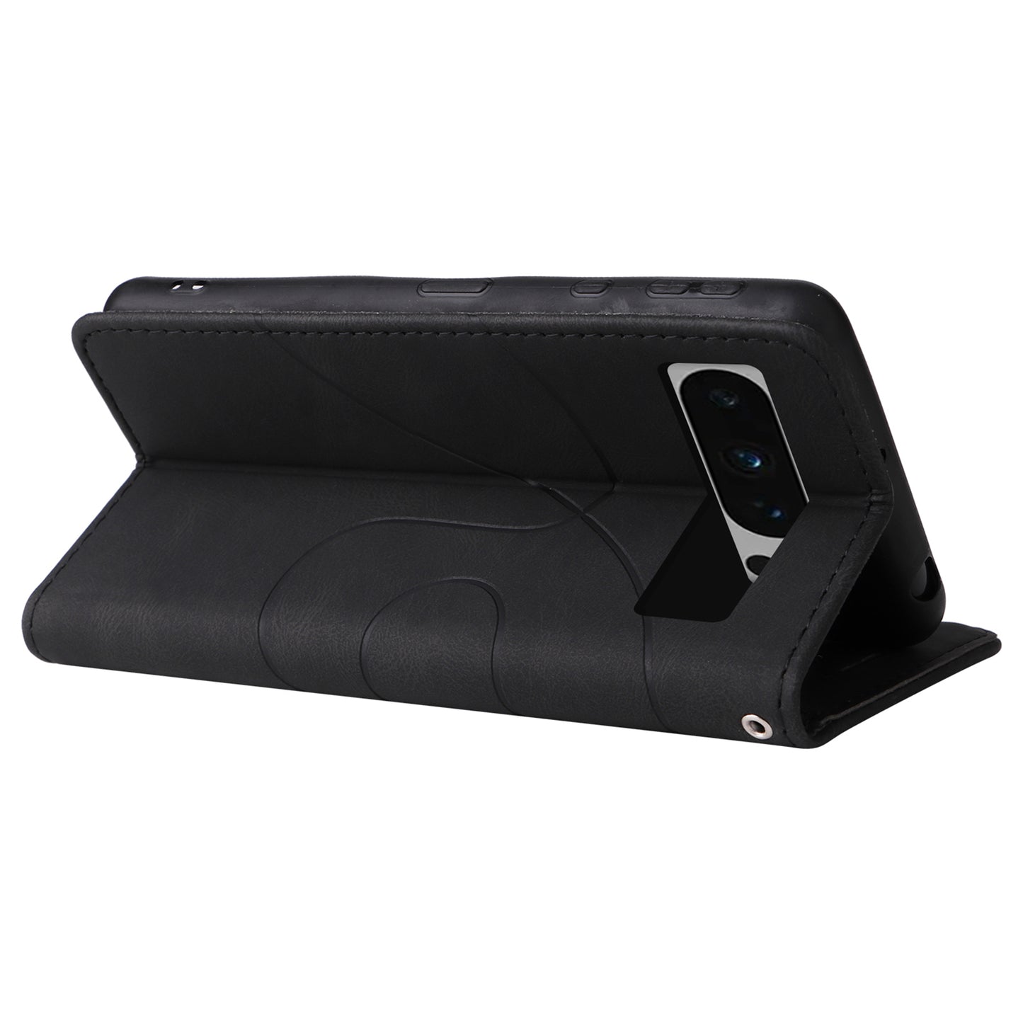 KT Leather Series-1 For Google Pixel 8 Pro Flip Stand Protective Case Dual-color Splicing Leather Wallet Phone Cover