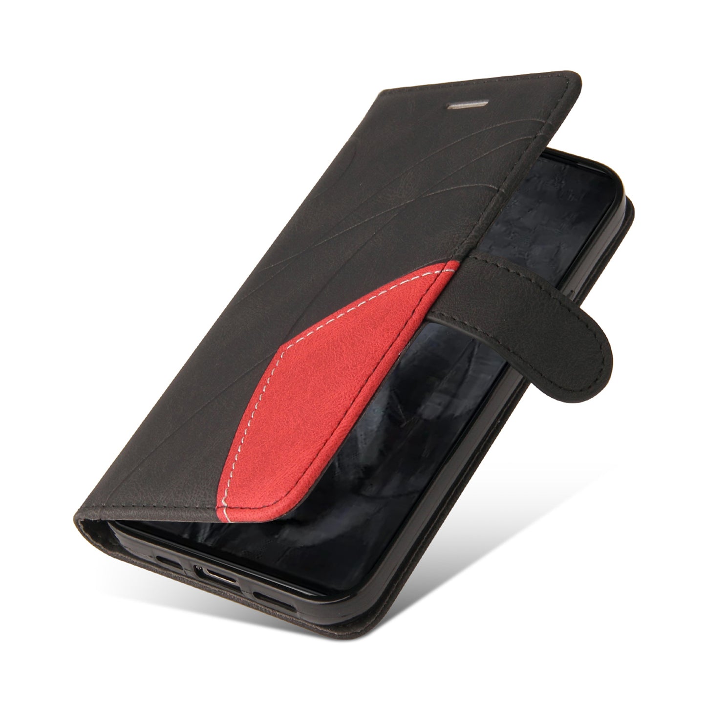 KT Leather Series-1 For Google Pixel 8 Pro Flip Stand Protective Case Dual-color Splicing Leather Wallet Phone Cover