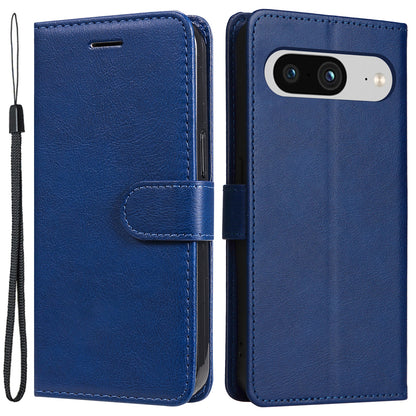 KT Leather Series-2 Wallet Cover for Google Pixel 8 , Solid Color PU Leather Stand Phone Case