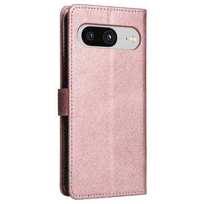 KT Leather Series-2 Wallet Cover for Google Pixel 8 , Solid Color PU Leather Stand Phone Case