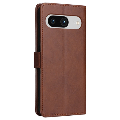 KT Leather Series-2 Wallet Cover for Google Pixel 8 , Solid Color PU Leather Stand Phone Case