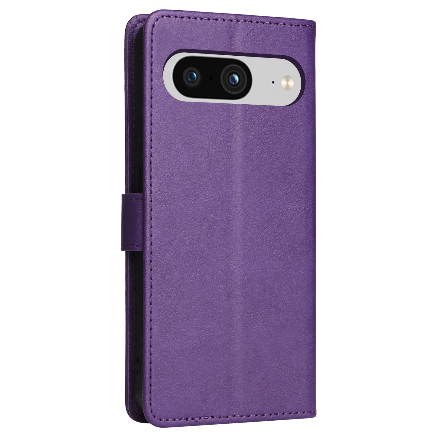 KT Leather Series-2 Wallet Cover for Google Pixel 8 , Solid Color PU Leather Stand Phone Case
