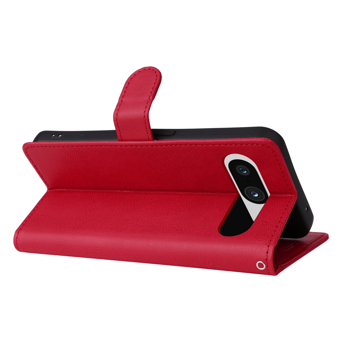 KT Leather Series-2 Wallet Cover for Google Pixel 8 , Solid Color PU Leather Stand Phone Case