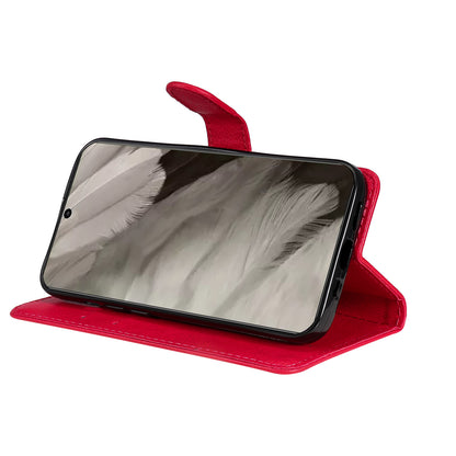 KT Leather Series-2 Wallet Cover for Google Pixel 8 , Solid Color PU Leather Stand Phone Case