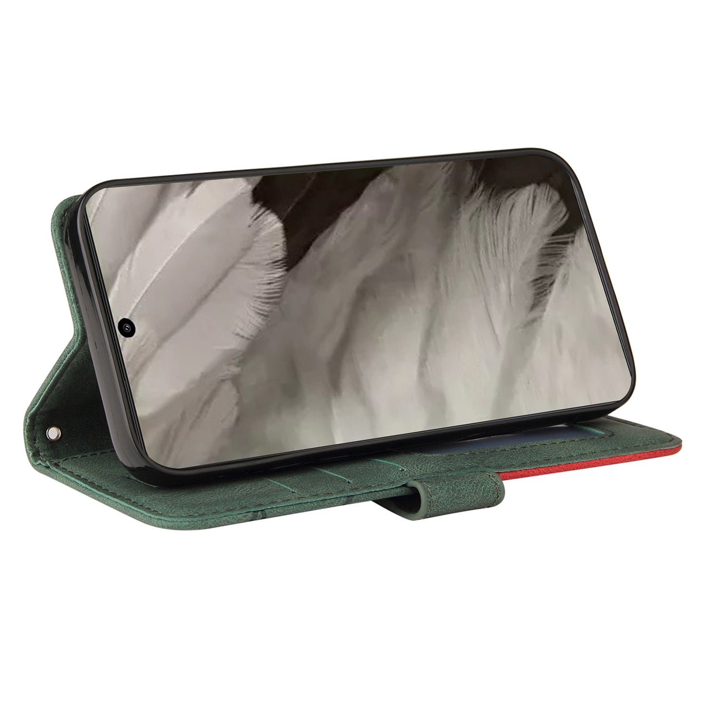 KT Leather Series-1 For Google Pixel 8 Phone Case Dual-color Splicing PU Leather Wallet Stand Cover