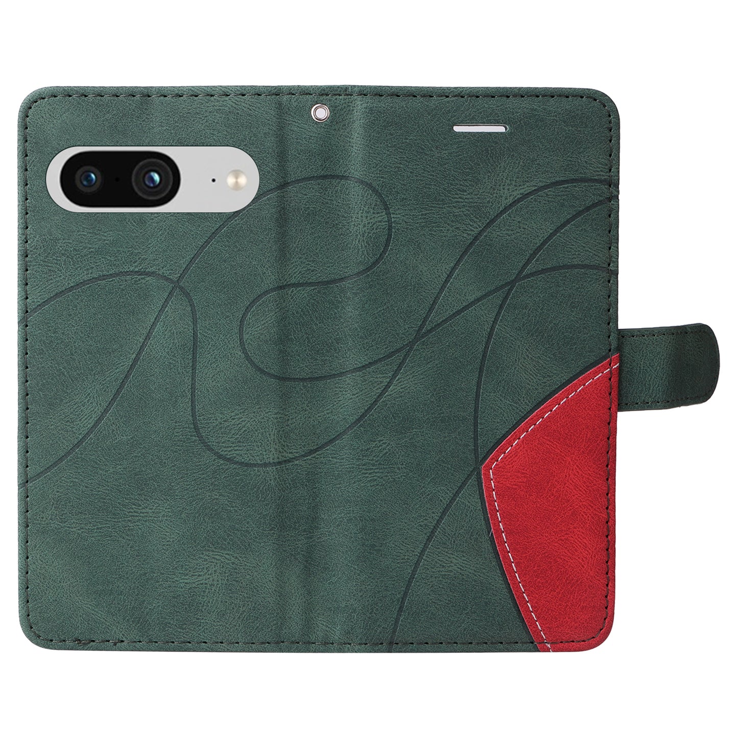 KT Leather Series-1 For Google Pixel 8 Phone Case Dual-color Splicing PU Leather Wallet Stand Cover