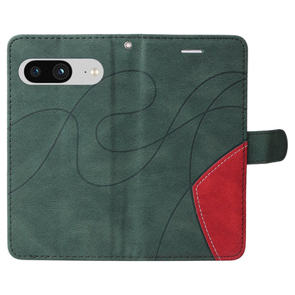 KT Leather Series-1 For Google Pixel 8 Phone Case Dual-color Splicing PU Leather Wallet Stand Cover