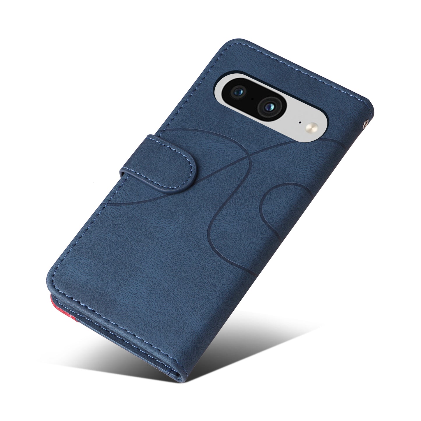 KT Leather Series-1 For Google Pixel 8 Phone Case Dual-color Splicing PU Leather Wallet Stand Cover