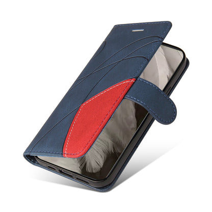 KT Leather Series-1 For Google Pixel 8 Phone Case Dual-color Splicing PU Leather Wallet Stand Cover