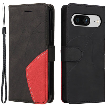 KT Leather Series-1 For Google Pixel 8 Phone Case Dual-color Splicing PU Leather Wallet Stand Cover