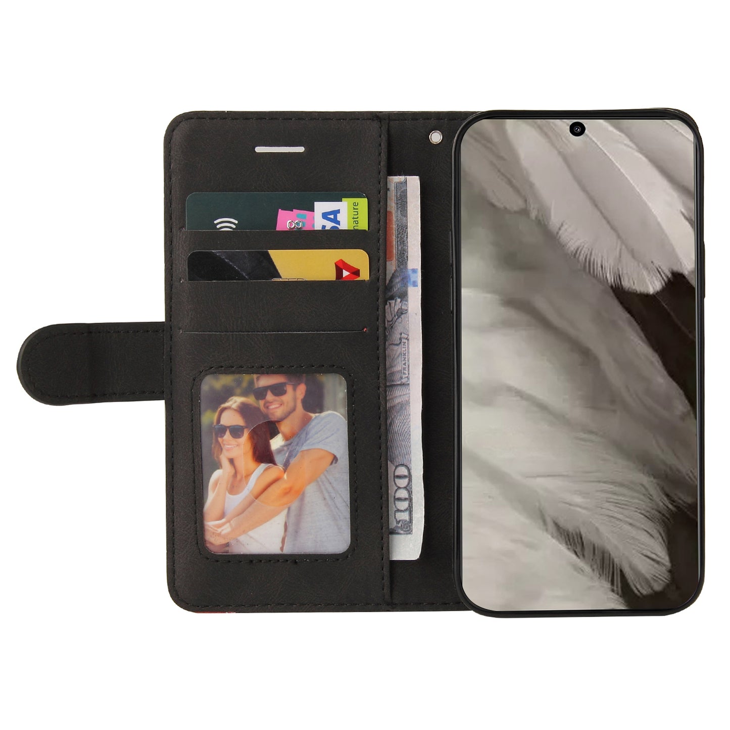 KT Leather Series-1 For Google Pixel 8 Phone Case Dual-color Splicing PU Leather Wallet Stand Cover