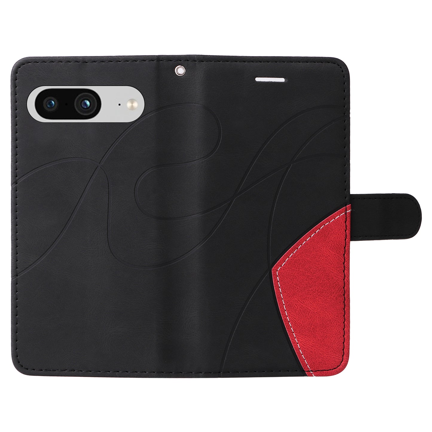 KT Leather Series-1 For Google Pixel 8 Phone Case Dual-color Splicing PU Leather Wallet Stand Cover