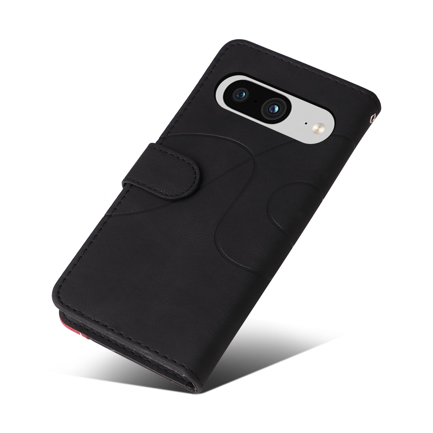 KT Leather Series-1 For Google Pixel 8 Phone Case Dual-color Splicing PU Leather Wallet Stand Cover