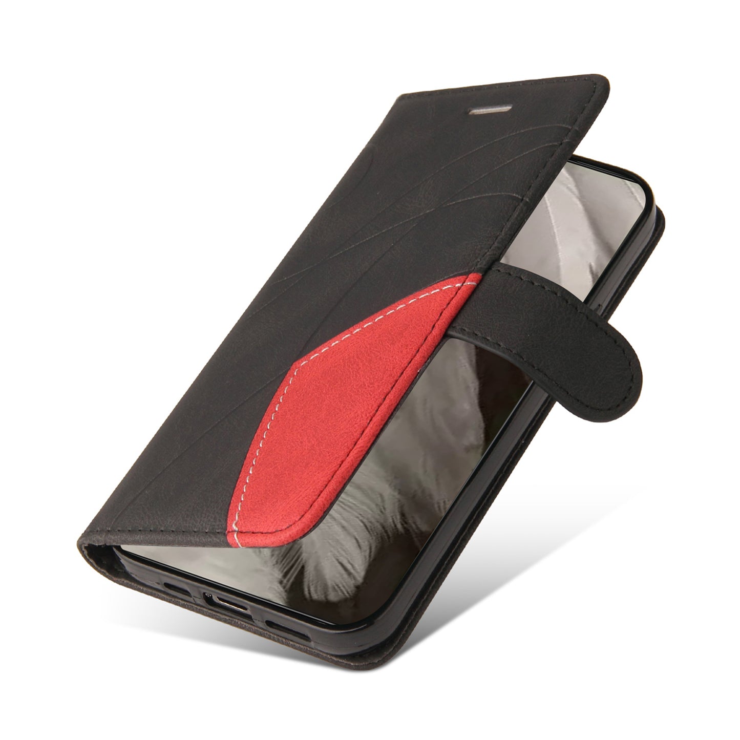 KT Leather Series-1 For Google Pixel 8 Phone Case Dual-color Splicing PU Leather Wallet Stand Cover