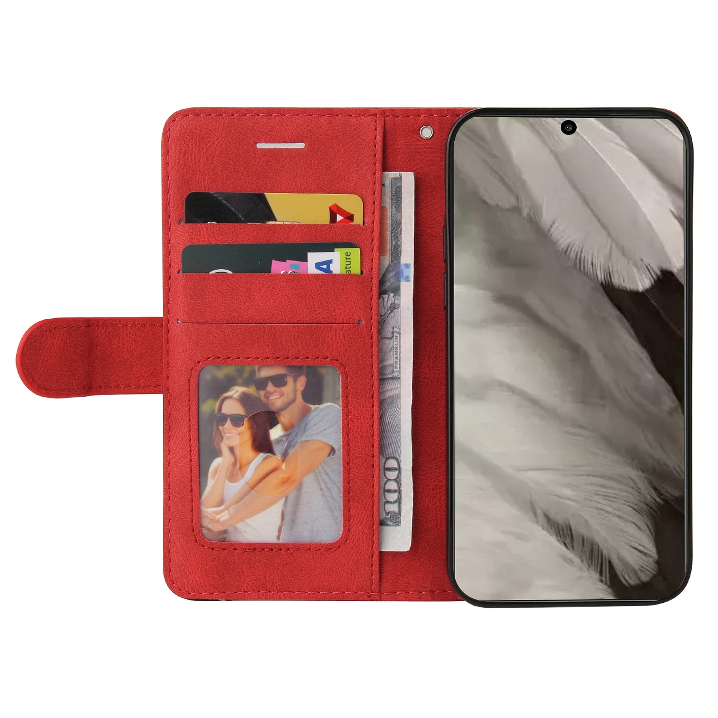 KT Leather Series-1 For Google Pixel 8 Phone Case Dual-color Splicing PU Leather Wallet Stand Cover