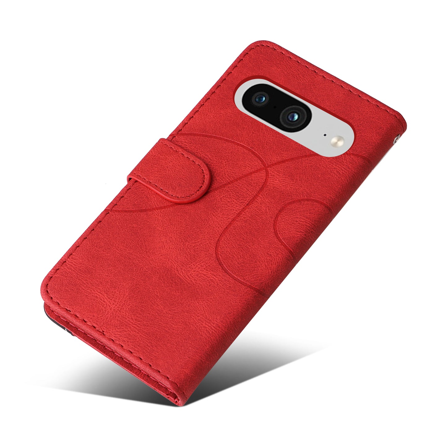 KT Leather Series-1 For Google Pixel 8 Phone Case Dual-color Splicing PU Leather Wallet Stand Cover